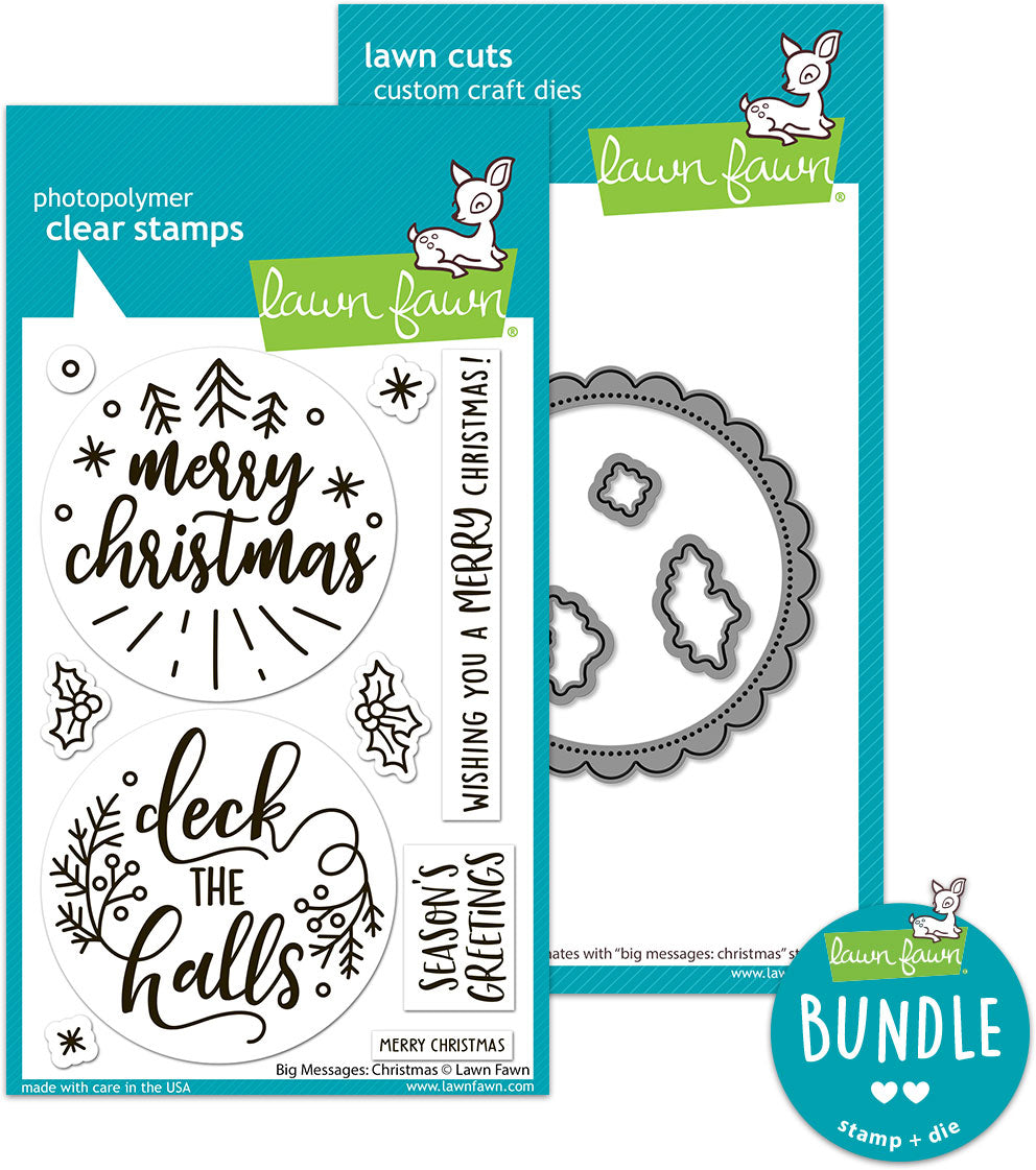 big messages: christmas (stamp+die bundle)