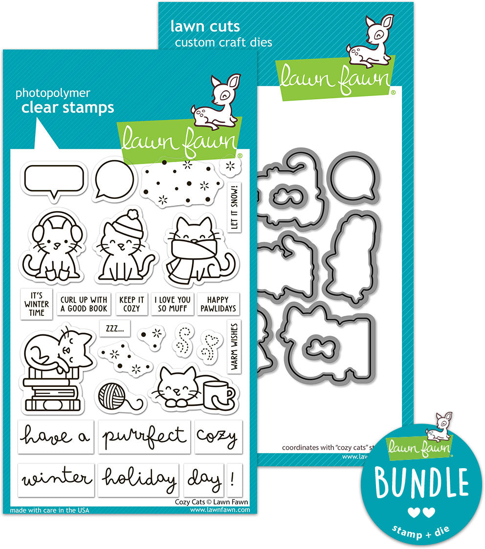 cozy cats (stamp+die bundle)