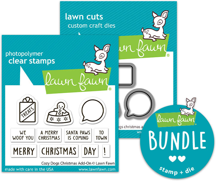 cozy dogs christmas add-on (stamp+die bundle)