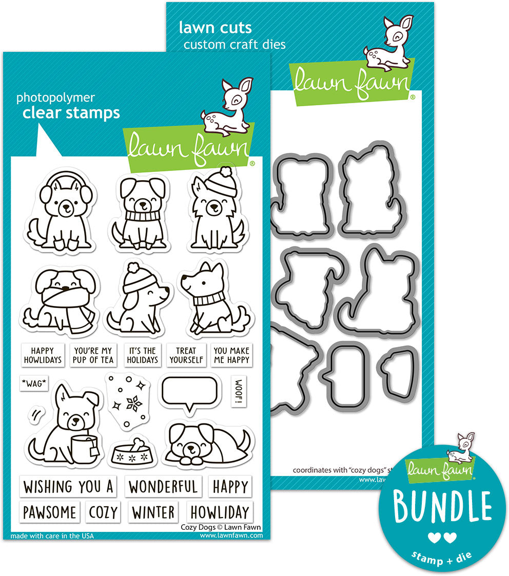 cozy dogs (stamp+die bundle)