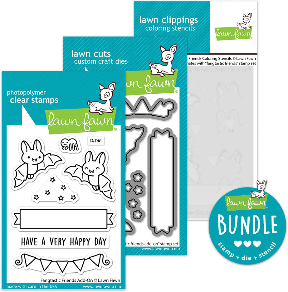 fangtastic friends add-on (stamp+die+coloring stencil bundle)