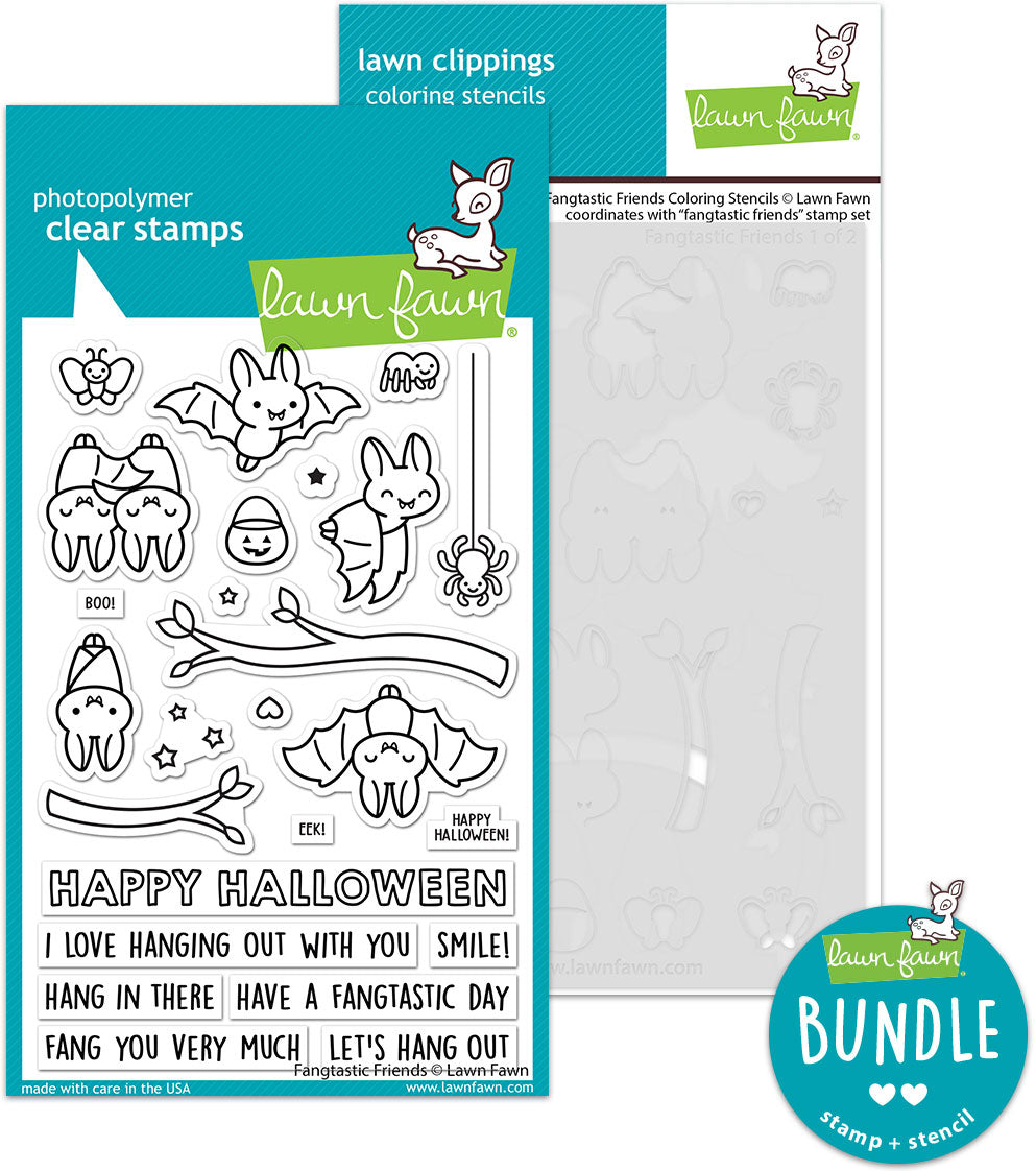 fangtastic friends (stamp+coloring stencil bundle)