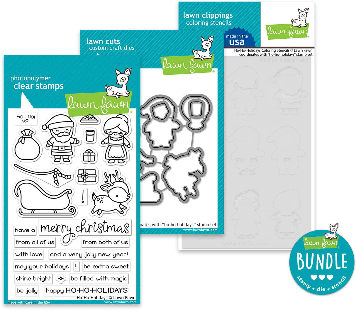 ho-ho-holidays (stamp+die+coloring stencil bundle)