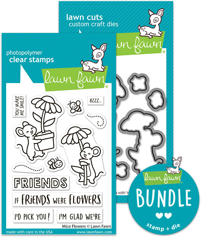 mice flowers (stamp+die bundle)