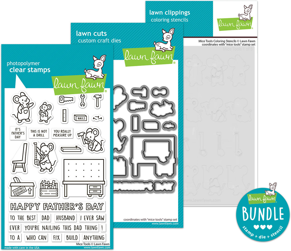 mice tools (stamp+die+coloring stencil bundle)