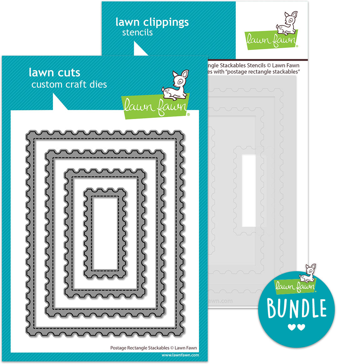 postage rectangle stackables (lawn cuts+stencil bundle)