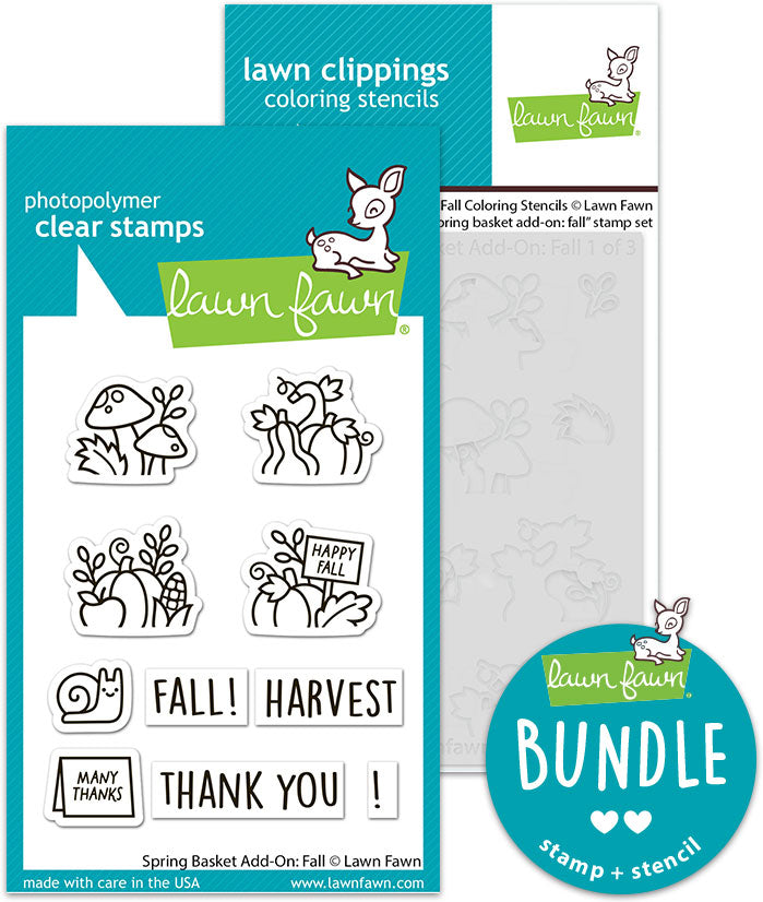 spring basket add-on: fall (stamp+coloring stencil bundle)