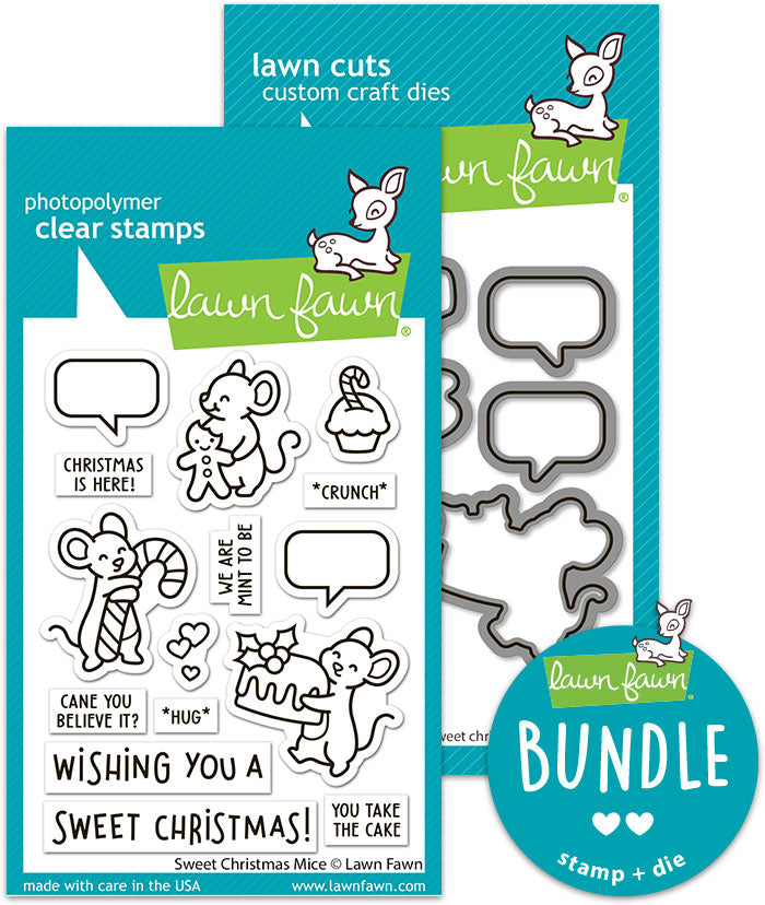 sweet christmas mice (stamp+die bundle)
