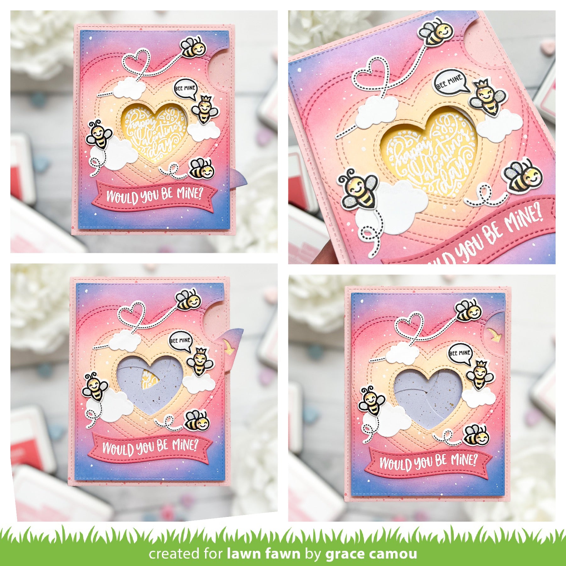 magic iris heart add-on – Lawn Fawn