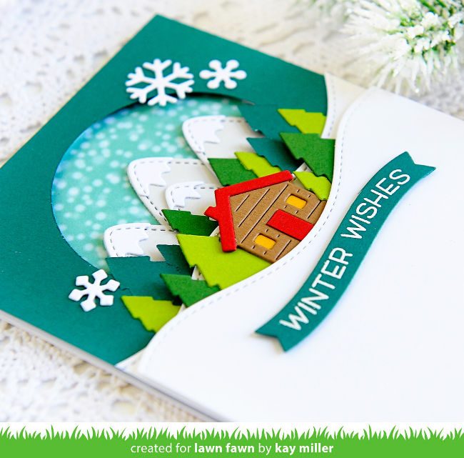 shadow box card mountain add-on