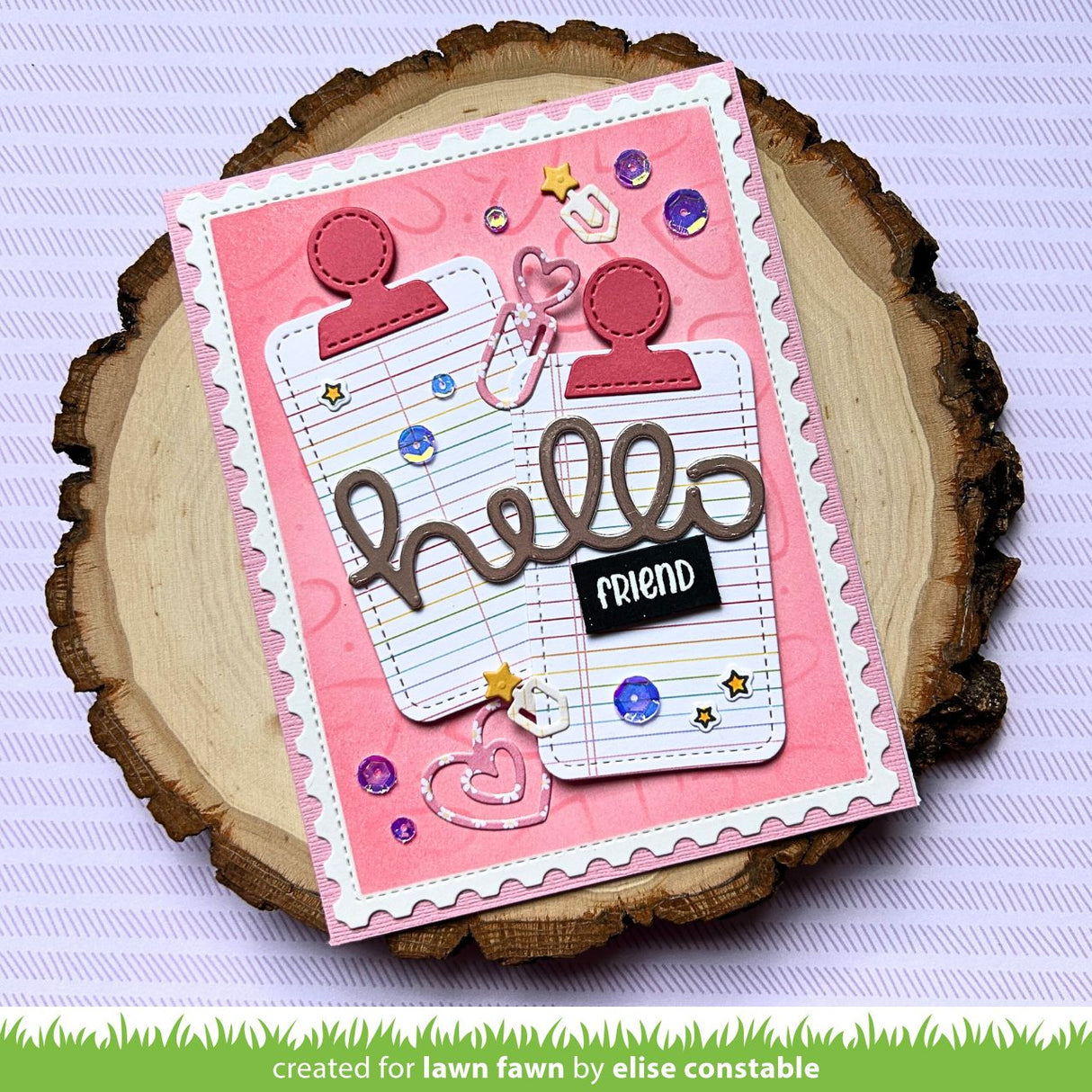 outline hearts stencil