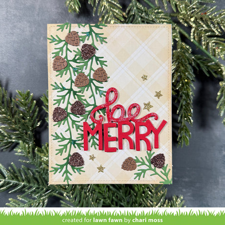 pinecone and leaves border