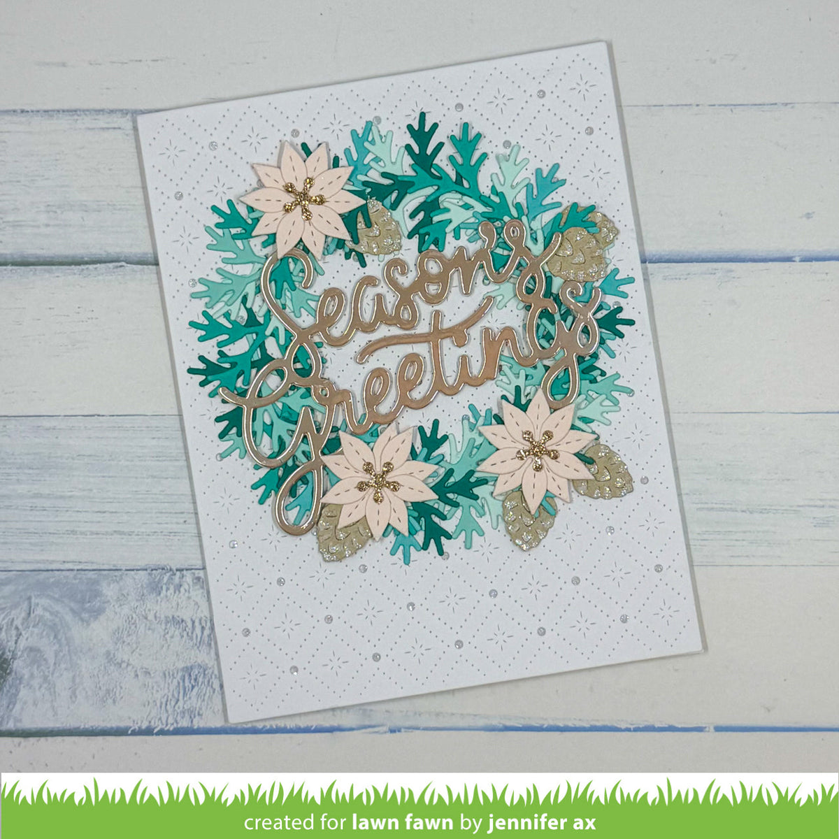 pinecone and leaves border