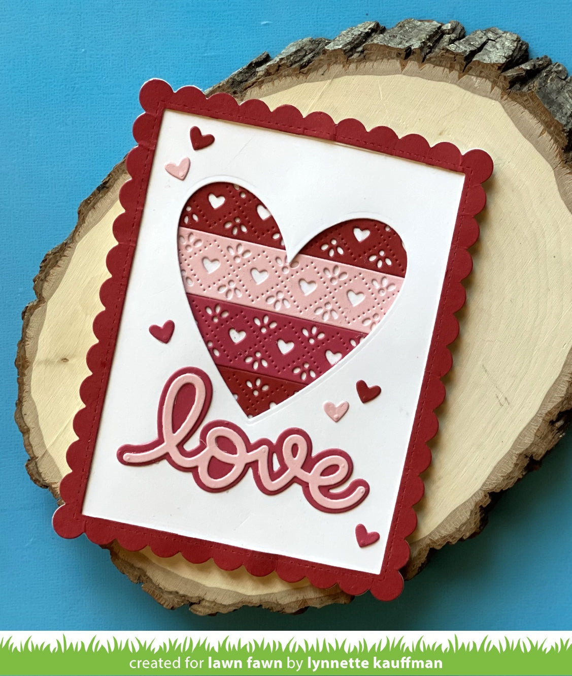 quilted heart border – Lawn Fawn