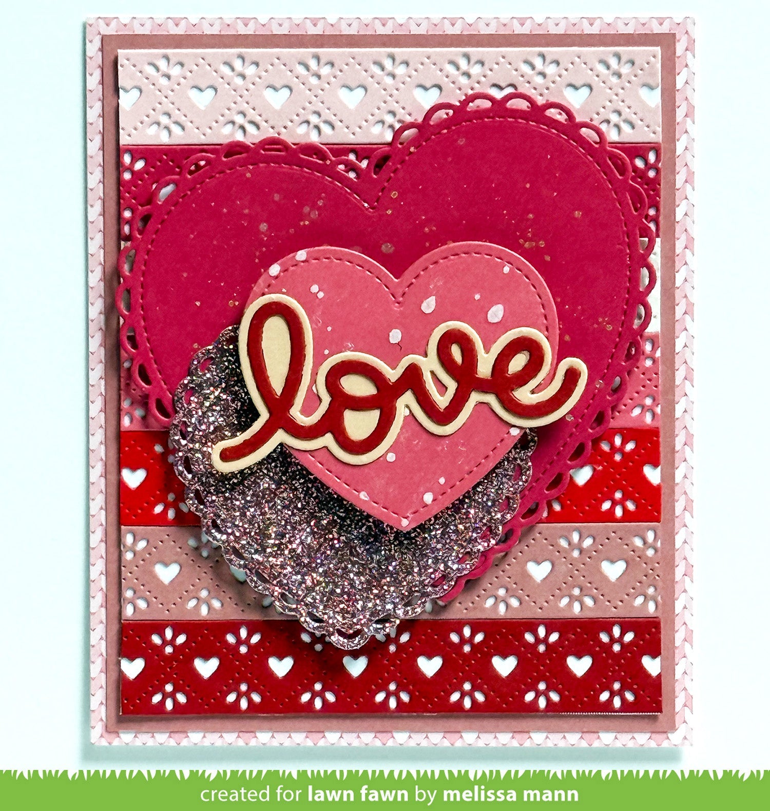 ハートボーダーのキルト quilted heart border – Lawn Fawn