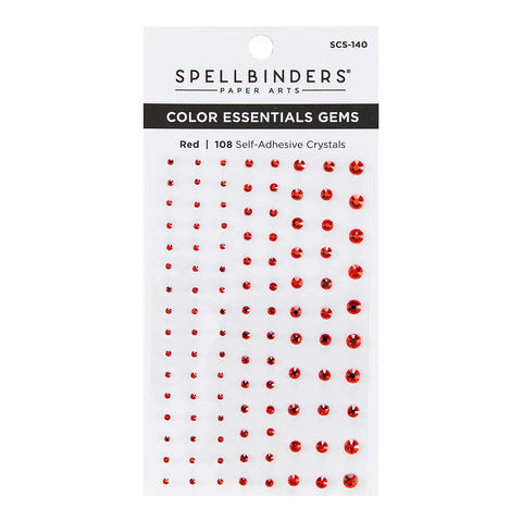 spellbinders red color essential gems