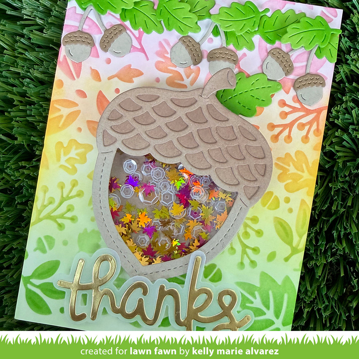stitched acorn frame
