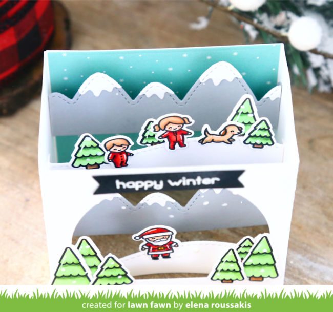 shadow box card mountain add-on