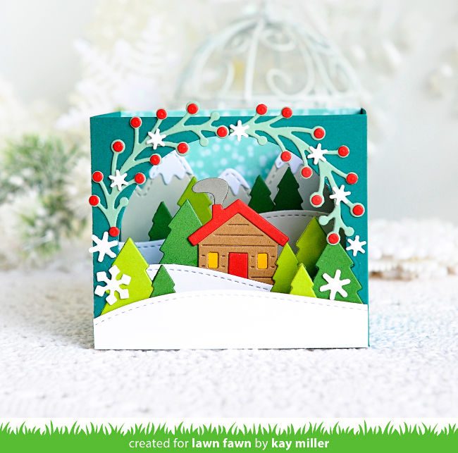shadow box card mountain add-on