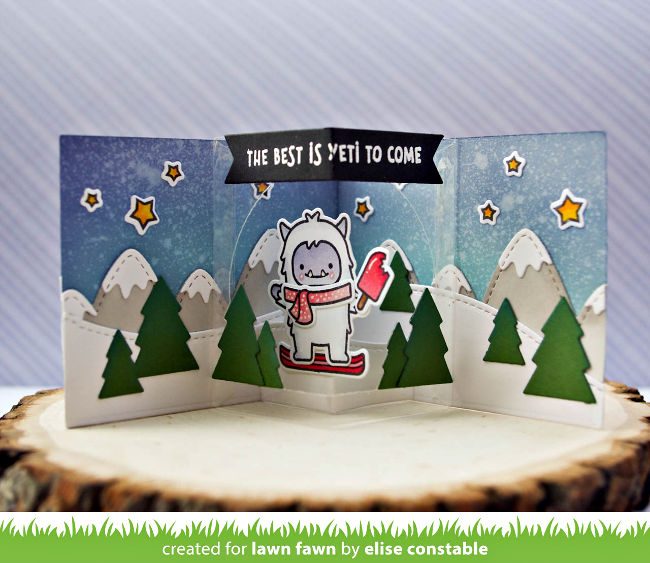 shadow box card mountain add-on