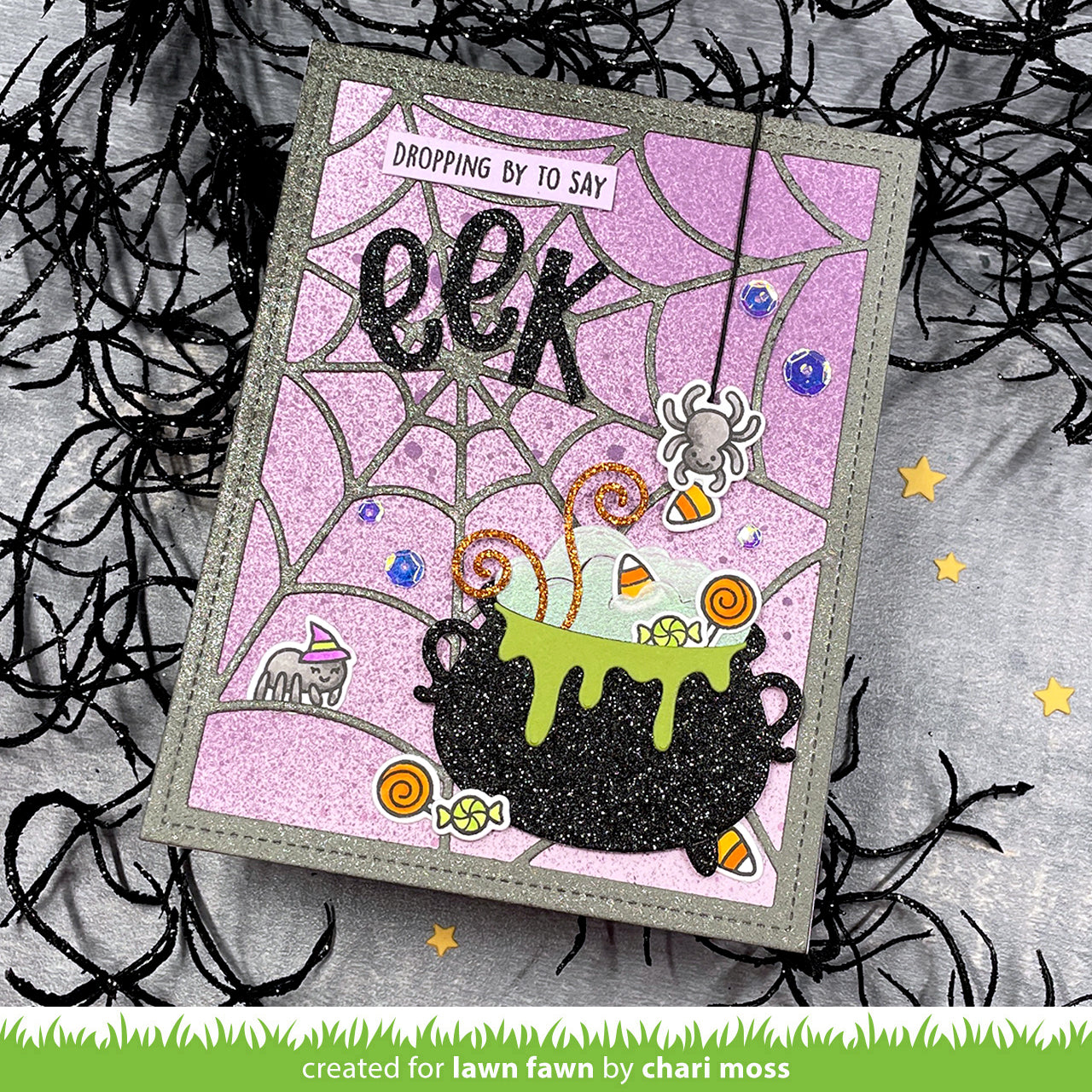 spiderweb backdrop – Lawn Fawn