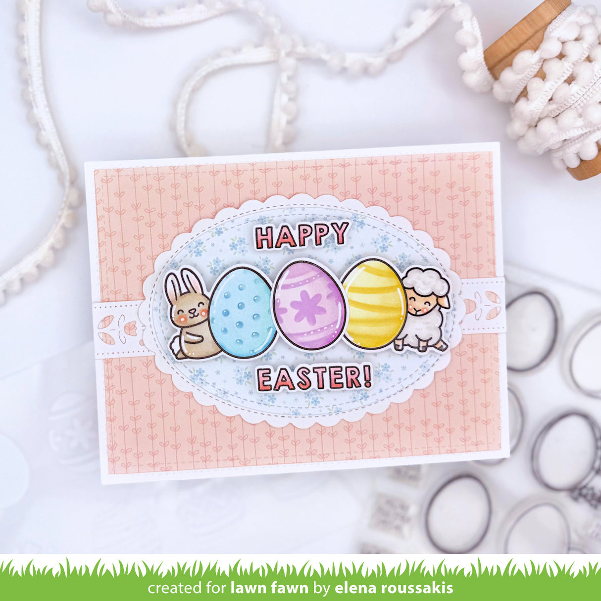 stamp 'n stencil easter eggs