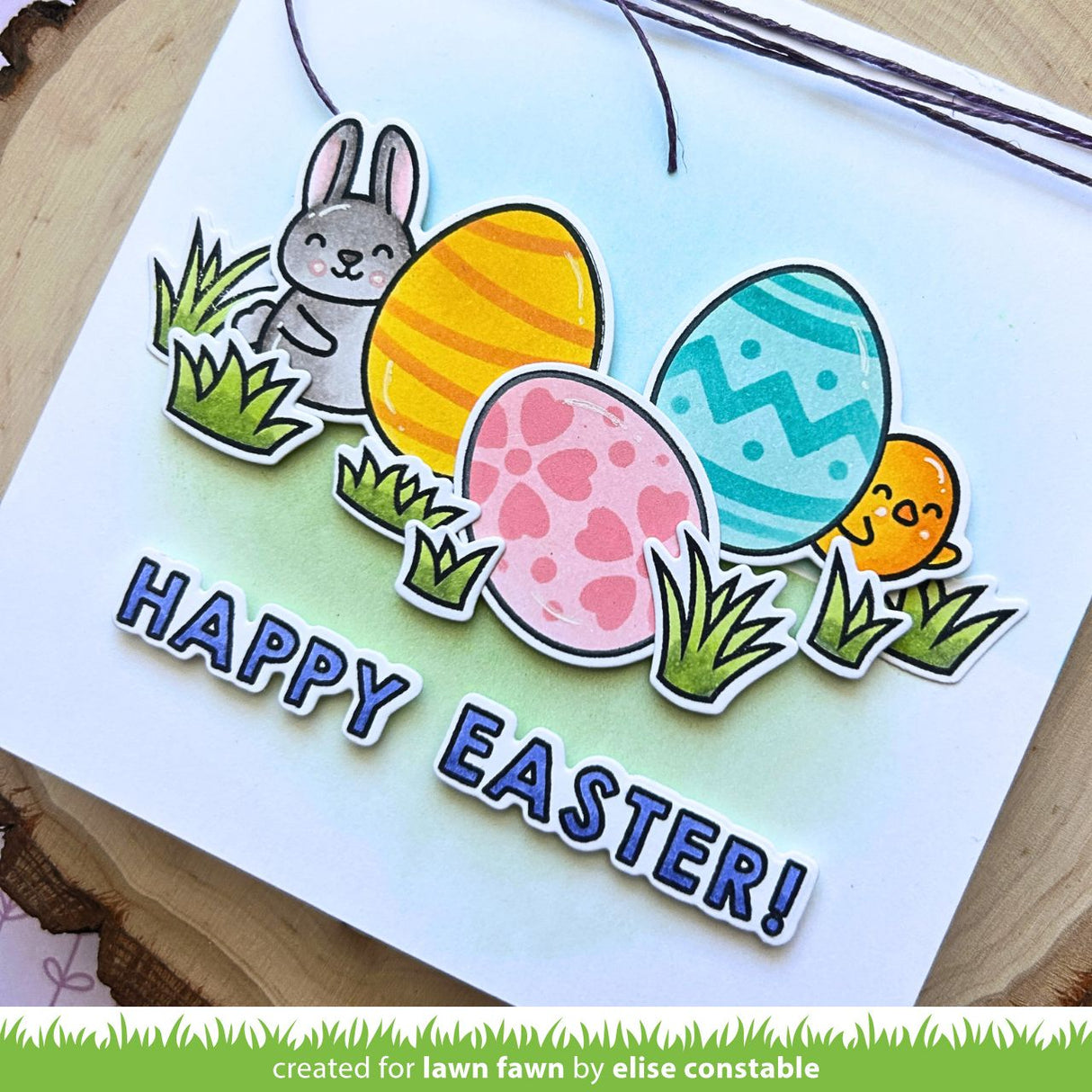 stamp 'n stencil easter eggs