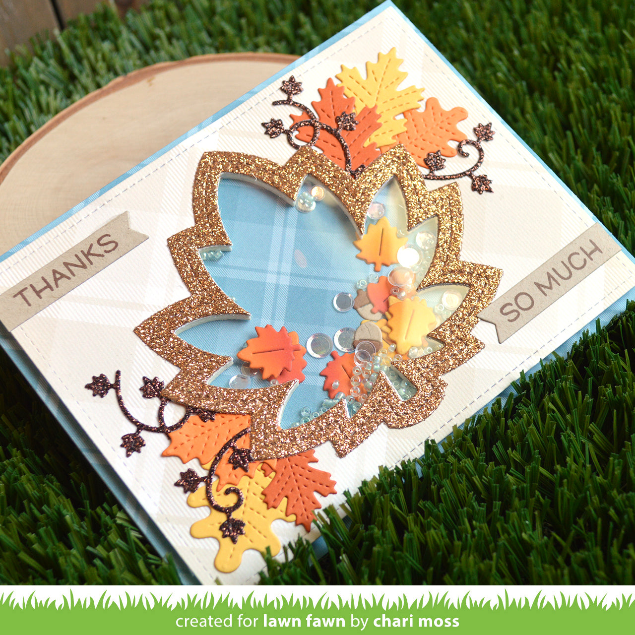 outside in stitched maple leaf