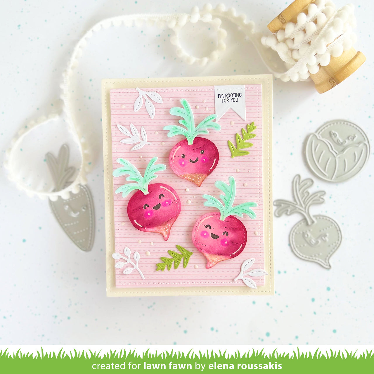stitched root veggies – Lawn Fawn