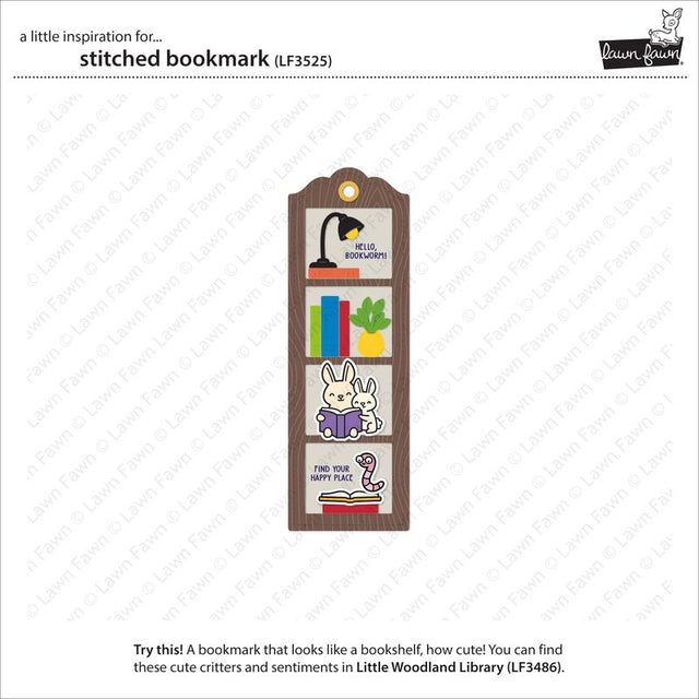 stitched bookmark – Lawn Fawn