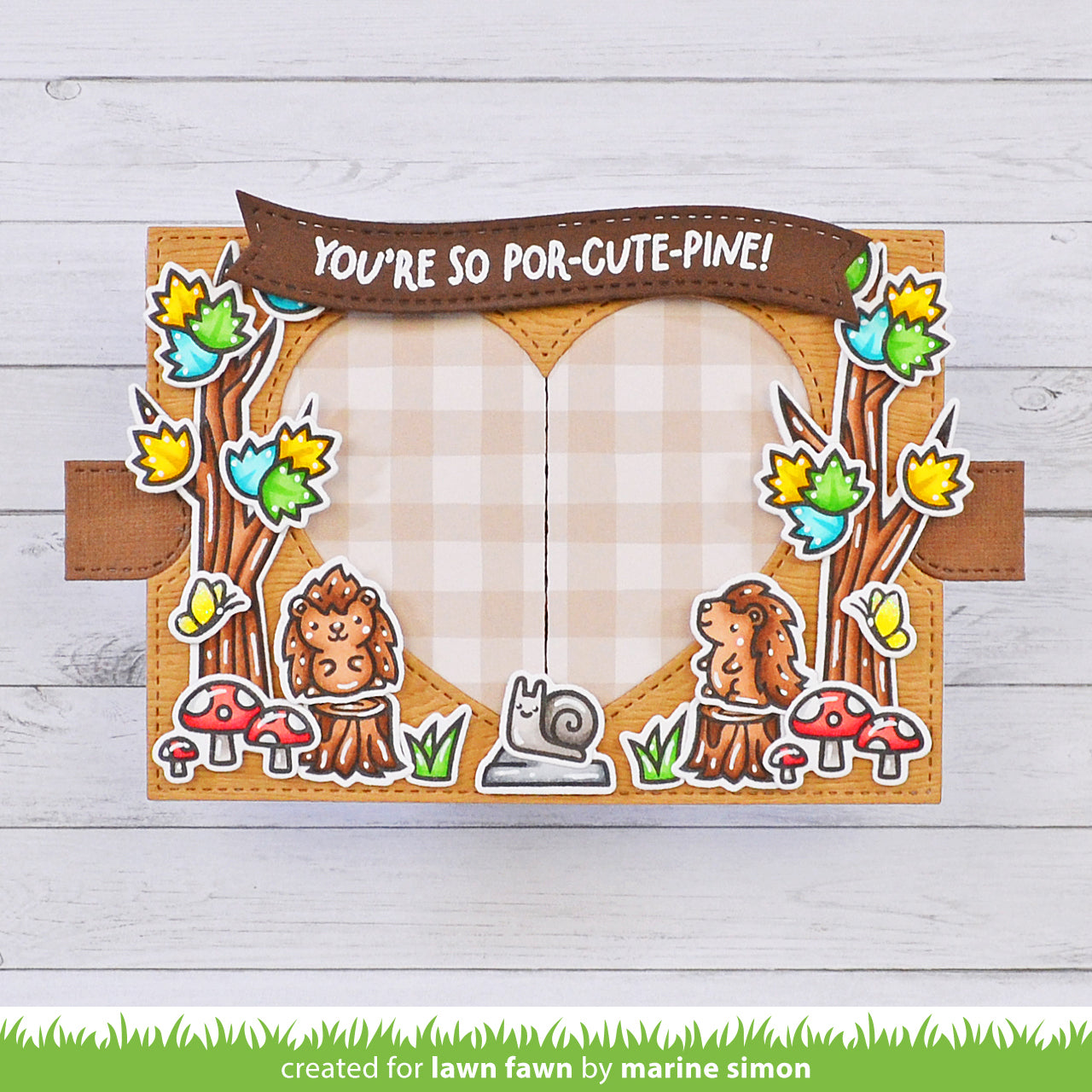 tada! diorama! heart window addon Lawn Fawn