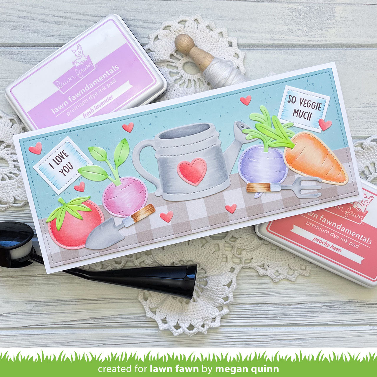 stitched root veggies – Lawn Fawn
