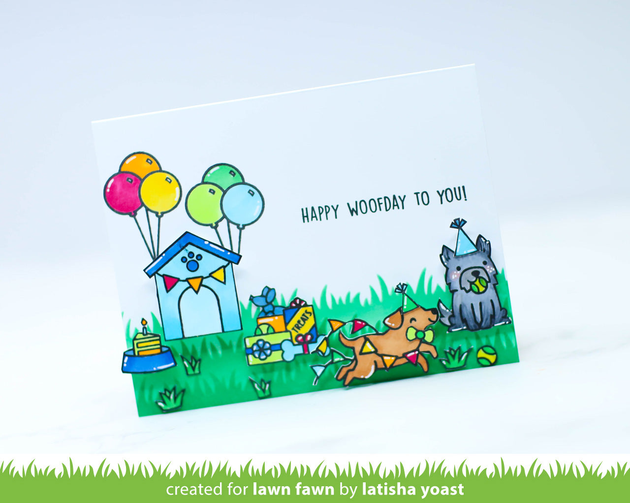 Lawn Fawn Set Pawsome Birthday Stamps and Dies lf6pb – Simon Says Stamp