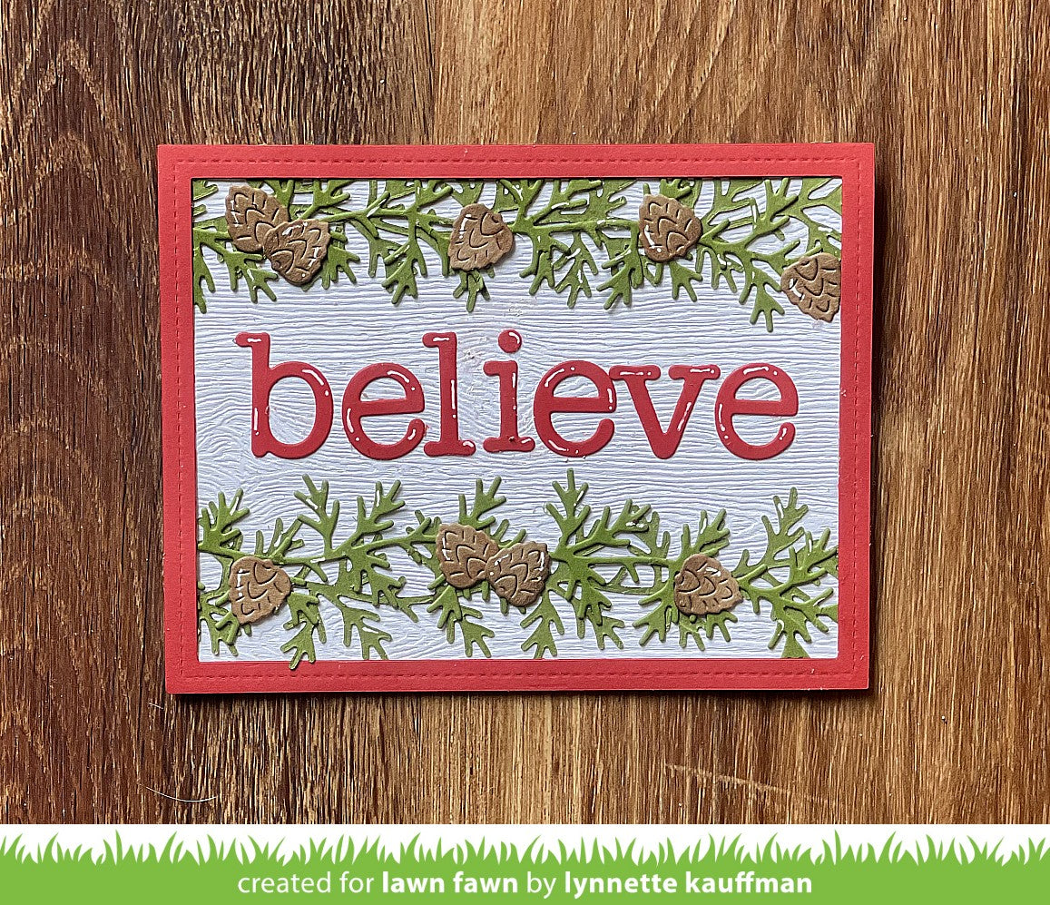 pinecone and leaves border
