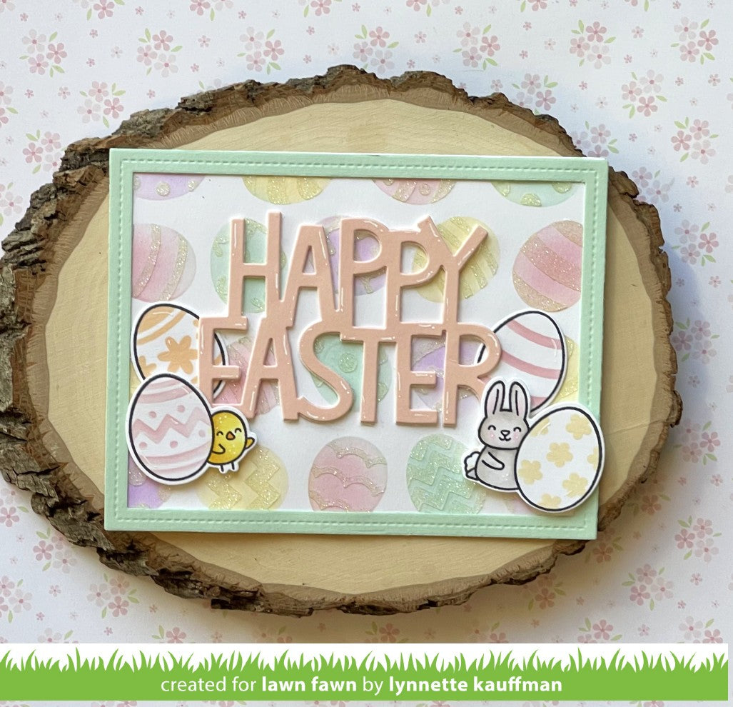 stamp 'n stencil easter eggs