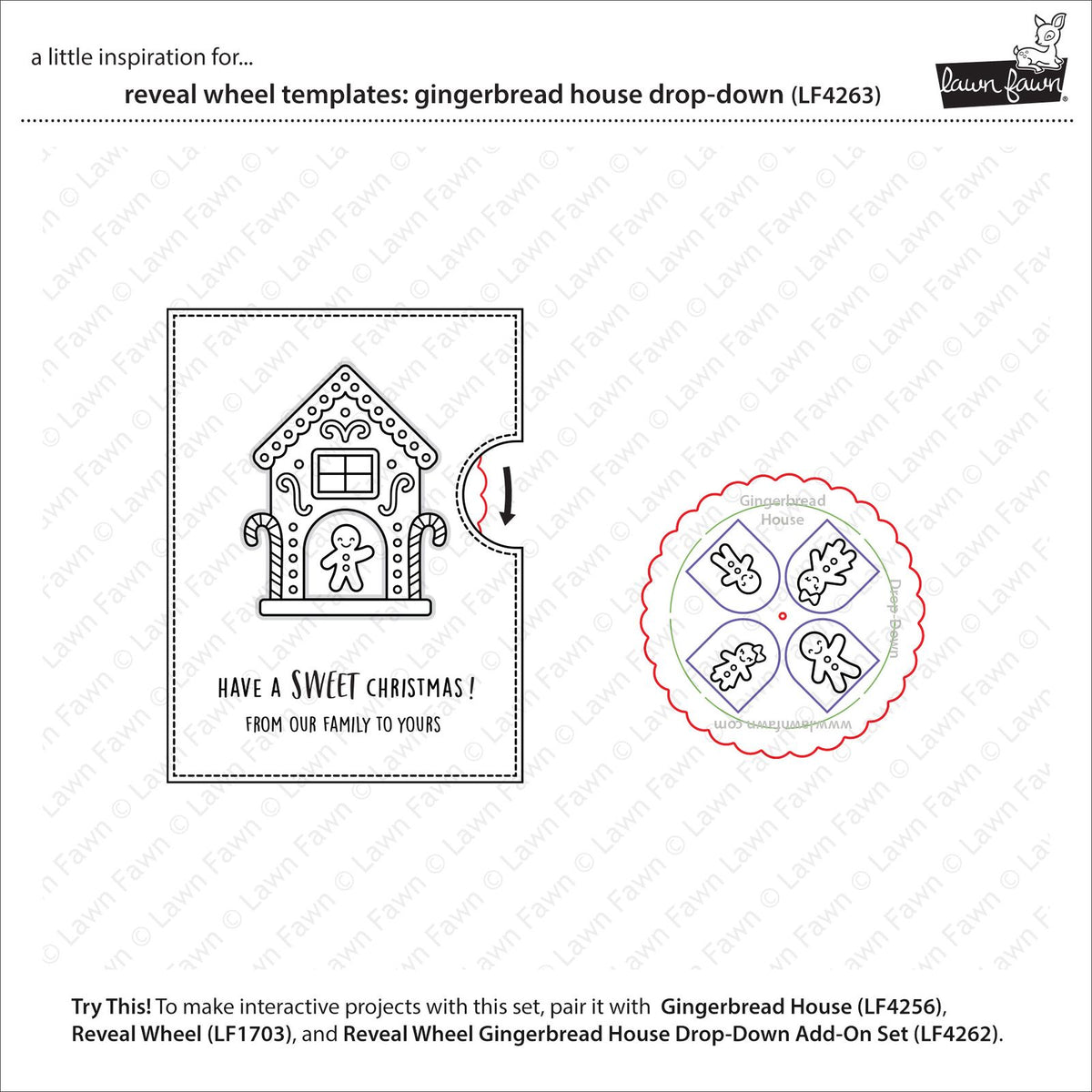 reveal wheel templates: gingerbread house drop-down