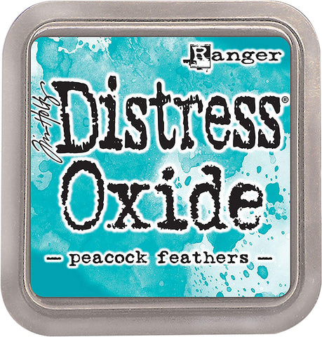 distress oxide - peacock feathers
