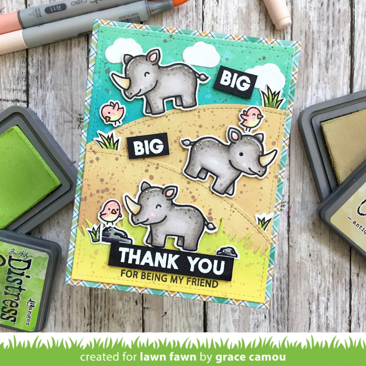 HA + Lawn Fawn Big Thanks