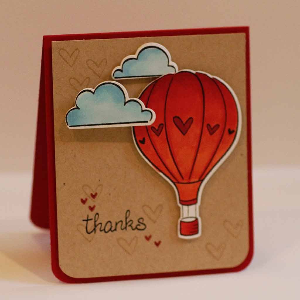 Heart Hot Air Balloon Card