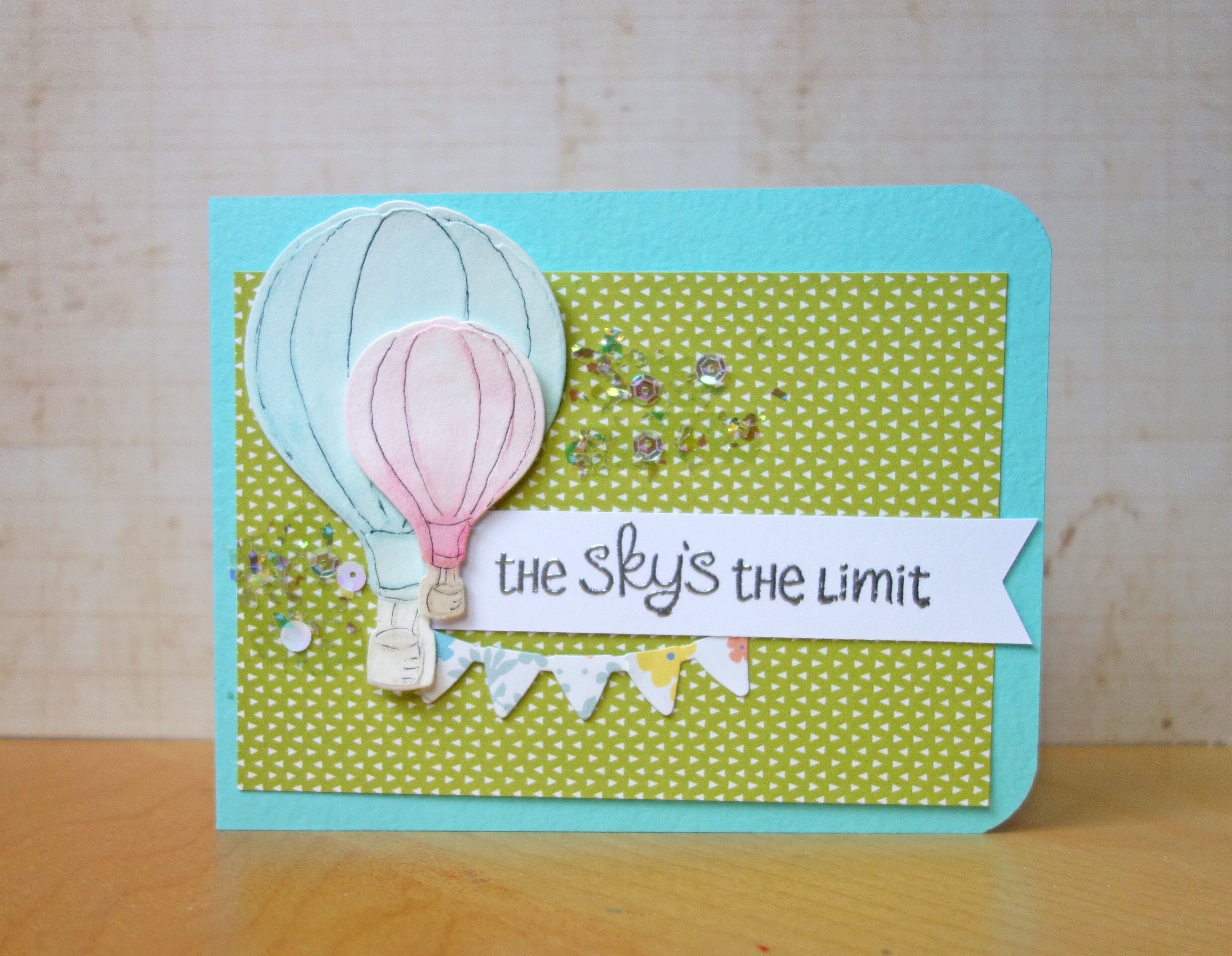 DTTBlue Flower hot air balloon letter mountain Clear stamps and metal die  cuts : : Home