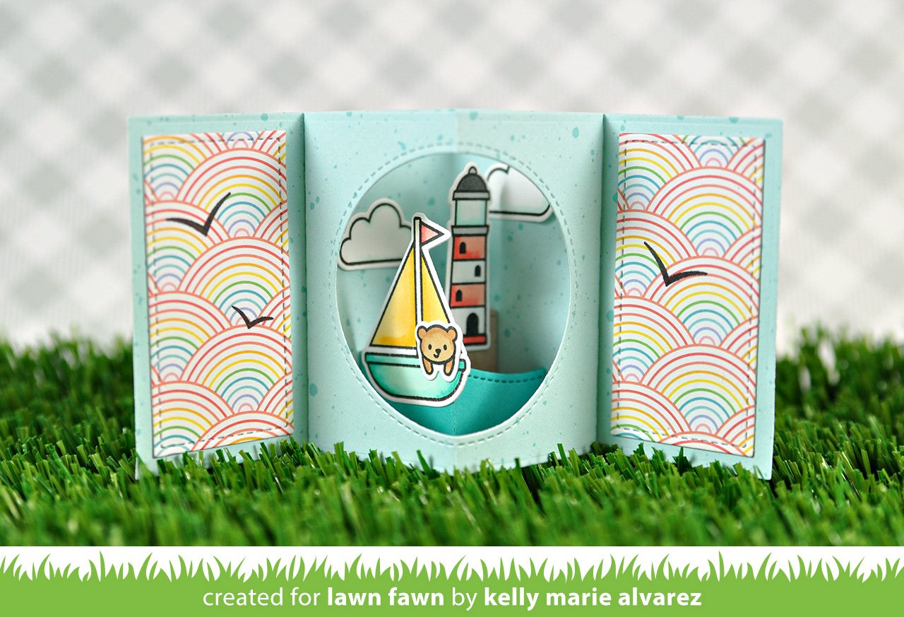 center picture window card | Lawn Fawn
