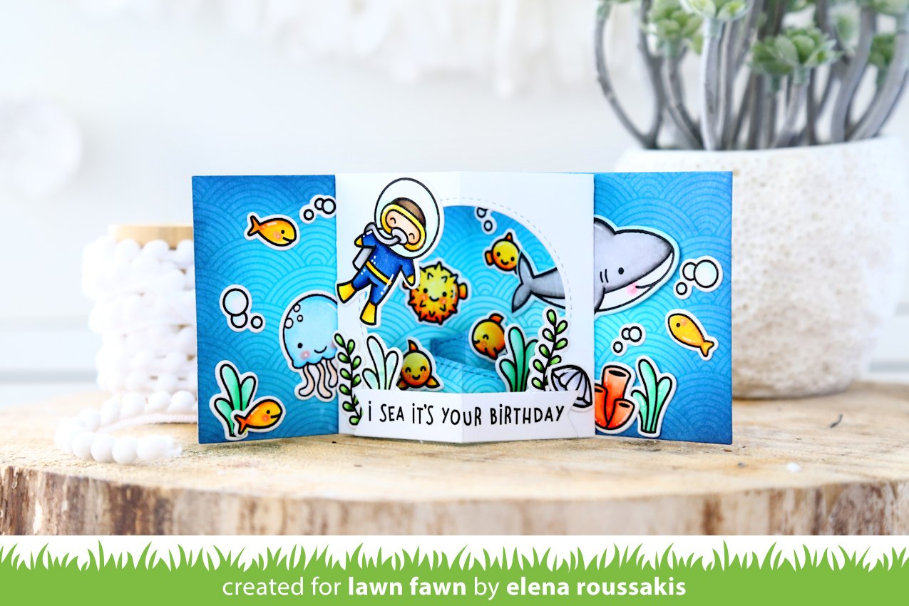 center picture window card | Lawn Fawn