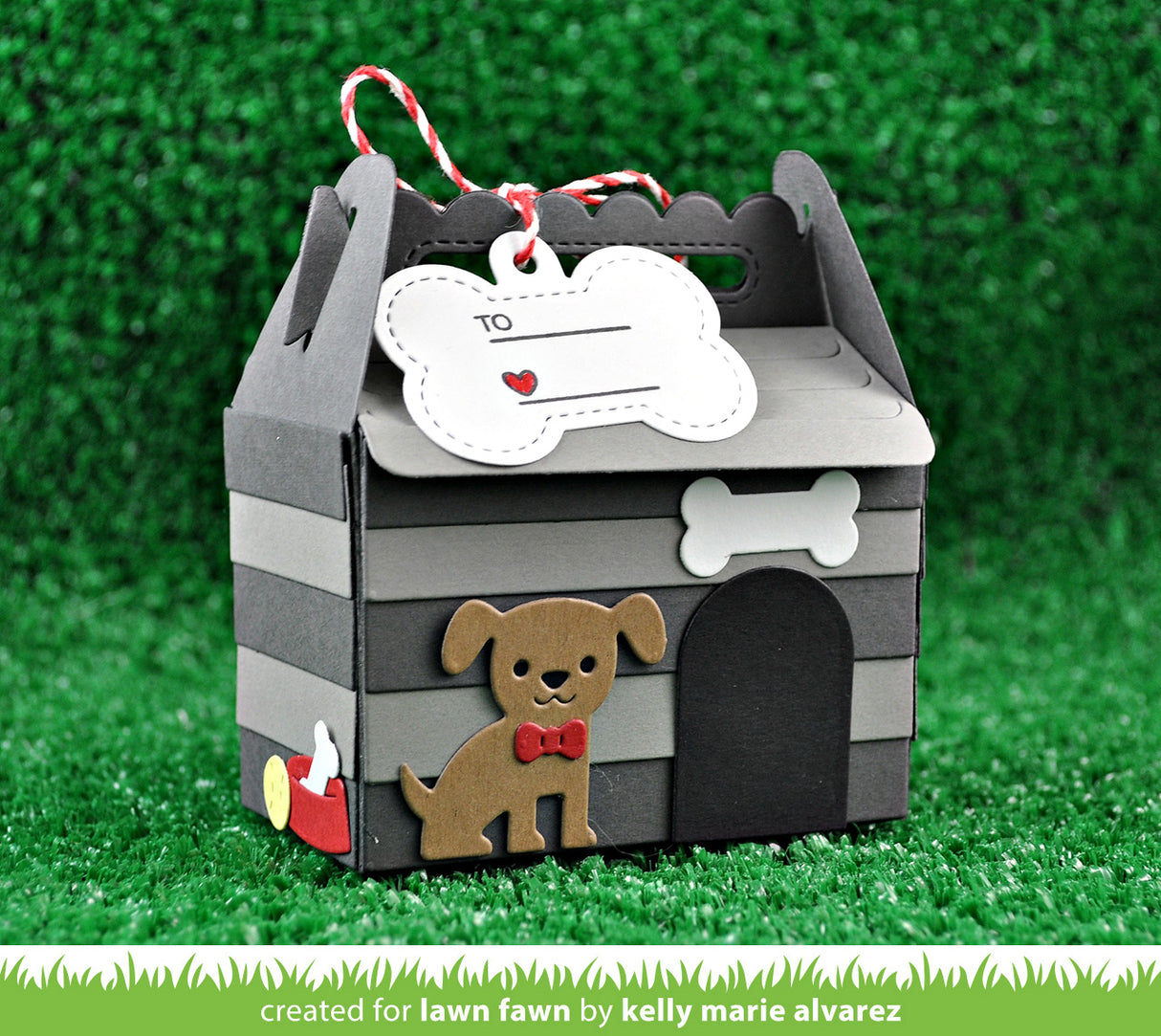 _scalloped treat box dog house add-on_