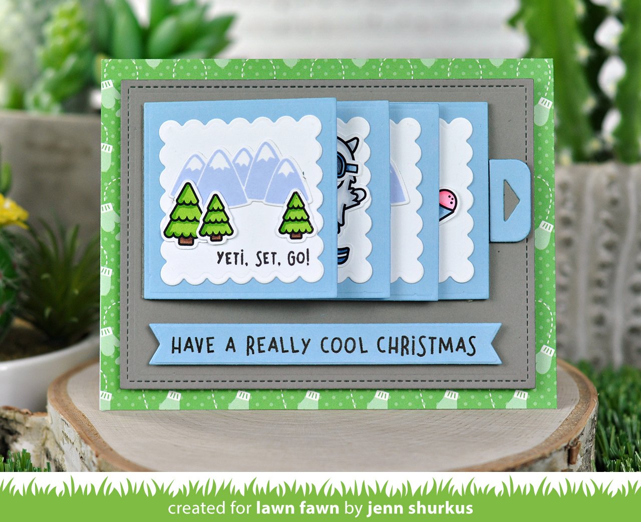 Lawn Fawn - Clear Stamps - Yeti, Set, Go