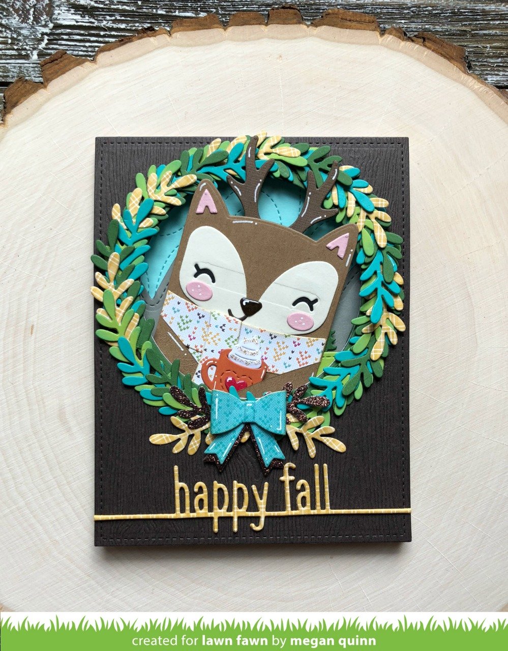 happy fall line border | Lawn Fawn