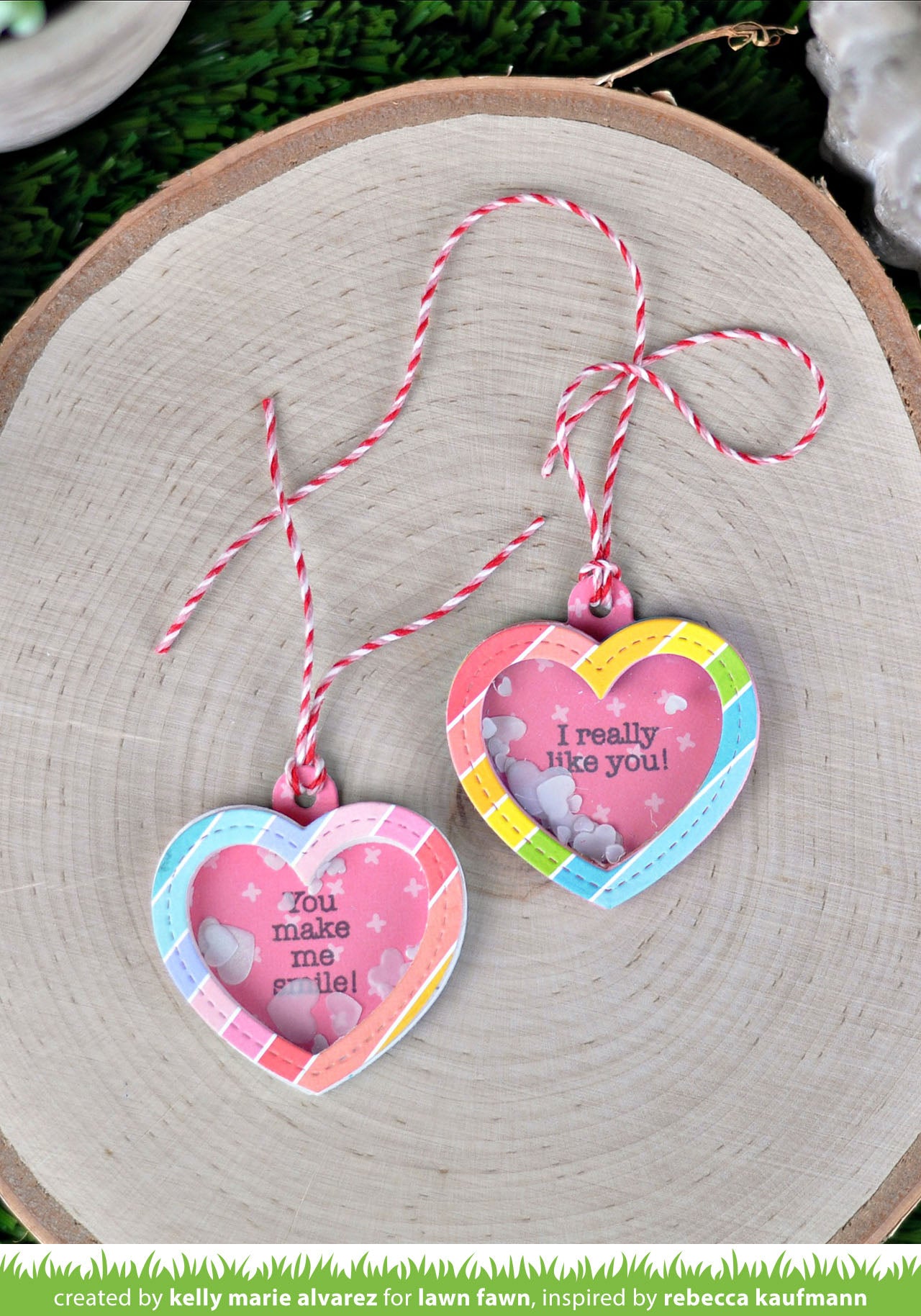 heart shaker gift tag