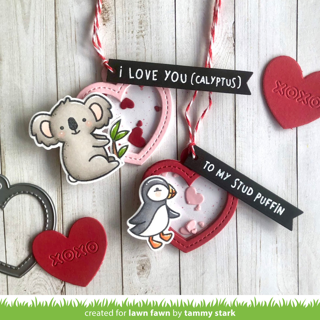 heart shaker gift tag