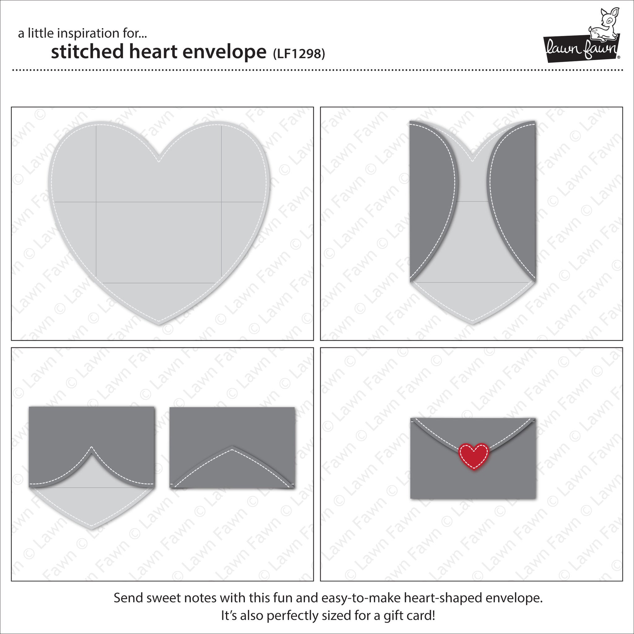 stitched heart envelope