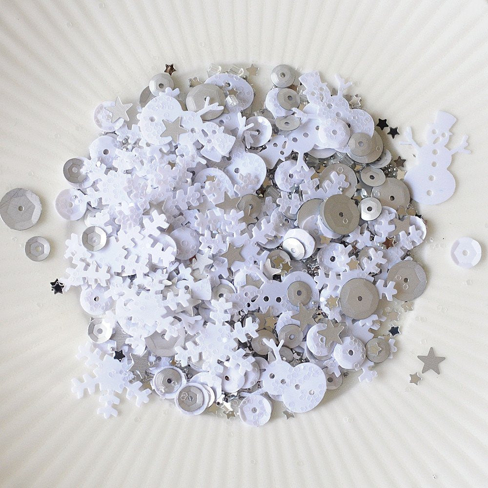 white christmas sparkly shaker selection