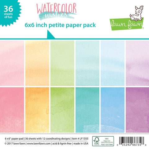watercolor wishes petite paper pack